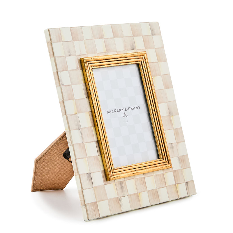Mocha Check Frame, 4" W x 6" H
