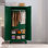 Armoire-penderie autoportante en métal avec tringle et miroir