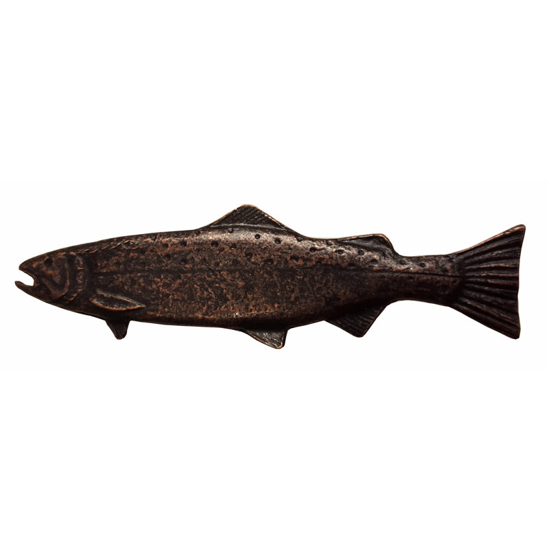 Poignée fantaisie longue 15/16 po Long Trout 2, Bronze huilé