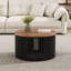 TABLE DE CAFÉ ACACIA EN BOIS MASSIF, DE COULEUR NATURELLE ET NOIRE