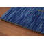Tapis oriental tribal bleu fait à la main 5 x 5