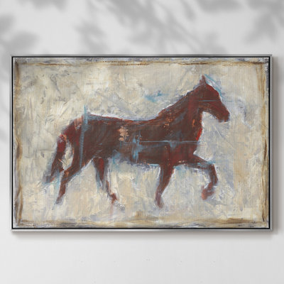 Iron Equine II - reproduction sur toile avec cadre flottant