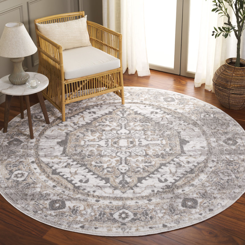 Xyla Performance Oriental Rug, Round 6'7"