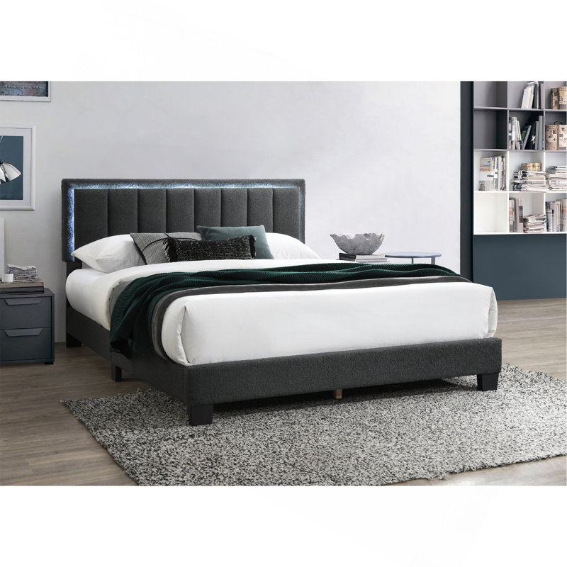 Mobilier de chambre à coucher 1pc, Gris anthracite, Complet/Double