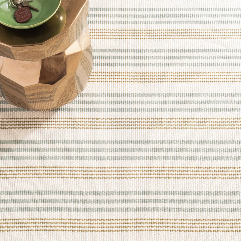 Tapis en coton tissé à la main Olive Branch, Rectangle 2 pi x 3 pi
