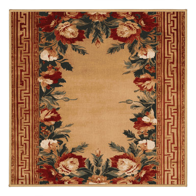 Tapis brun français lavable à la machine
