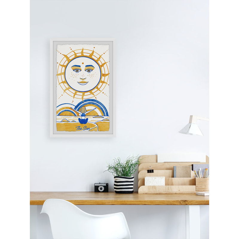 «Here Comes the Sun» - Reproduction d'art graphique sur papier encadré, H 30 po x l 20 po x P 1,5 po