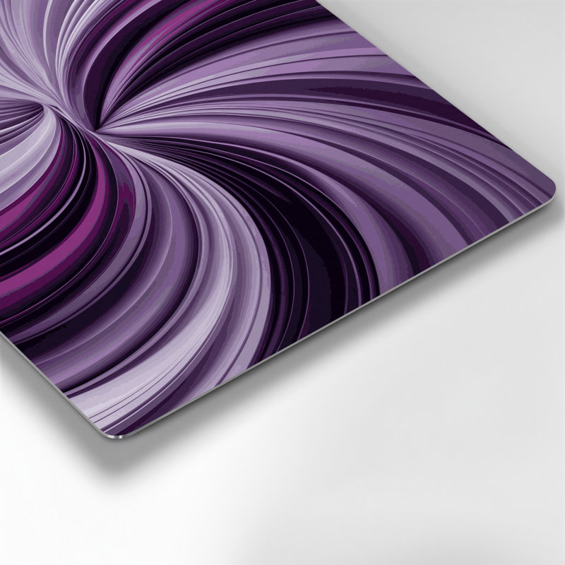 Gradient Abstract 35 Purple Metal Wall Art, 24" H x 36" W