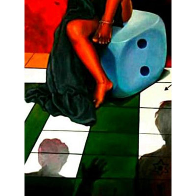 Life Of Dice | Acrylic On Canvas | By Dipa Talukder