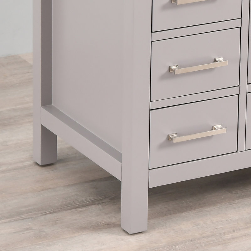 Meuble-lavabo 54 po avec lavabo simple Cholena, Gris