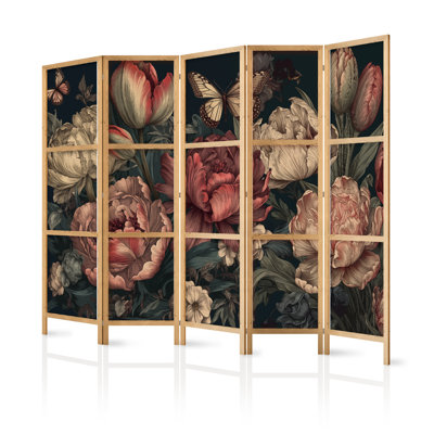 171cm H Solid Wood Folding Room Divider