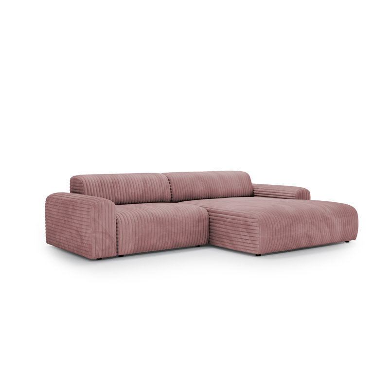 Tashari 3 Seater Corner Sectional, Dusty Rose