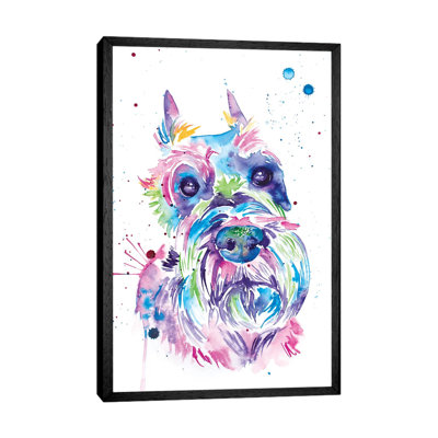 Watercolour Schnauzer 1 Piece Painting on Canvas