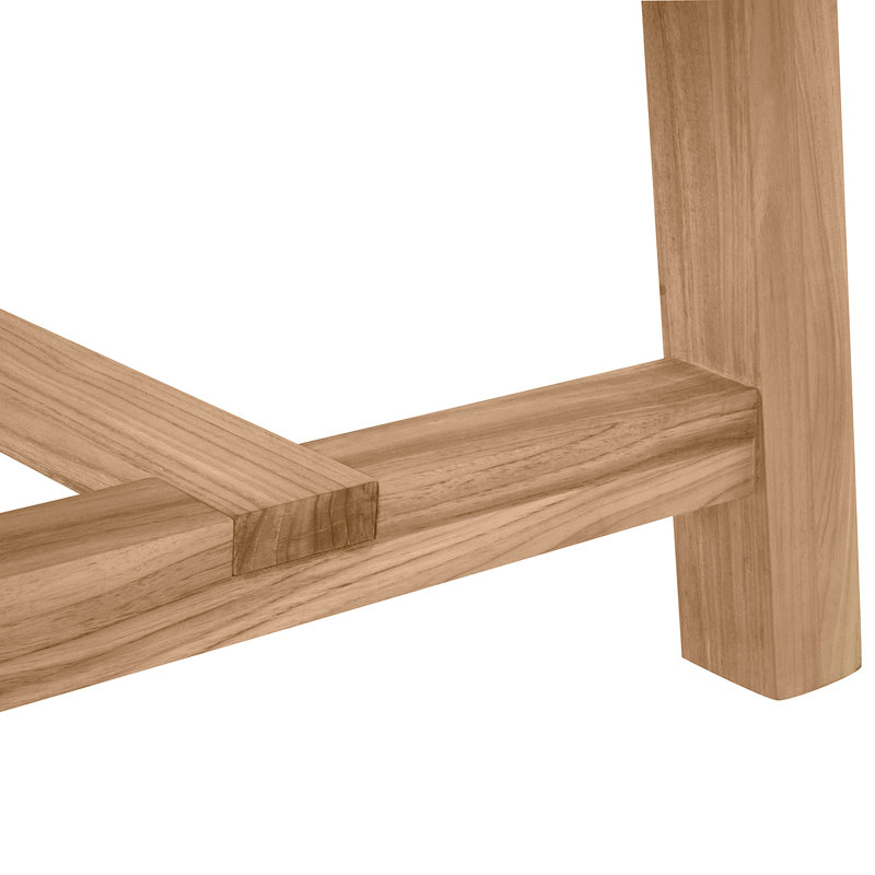 Paige Outdoor Dining Table, Natural Teak