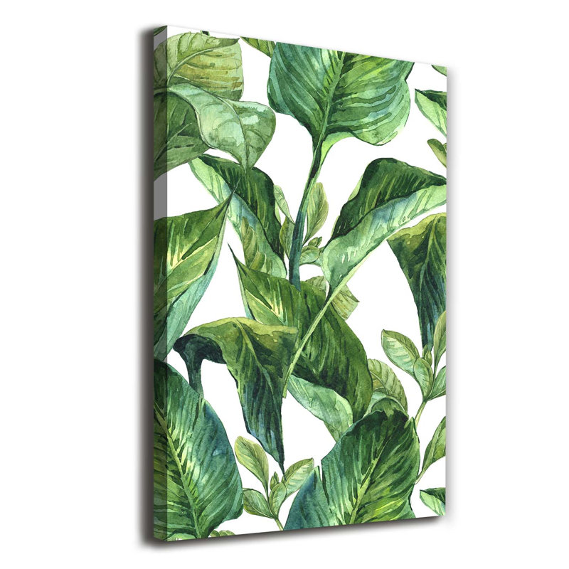 Tropical Leaves - Wrapped Canvas Print