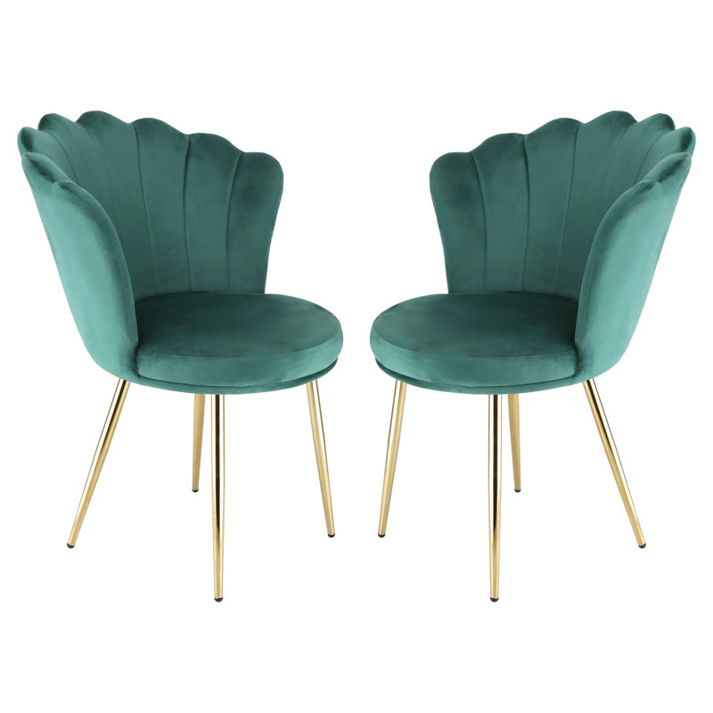 Daisy Velvet Accent Chair, Green