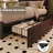 Eyve Metal Bookcase Bed with Drawers-186465874-196413781