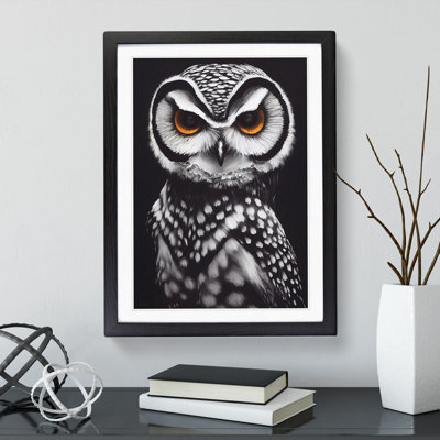 XV1022-611X An Illuminating Owl - Single Picture Frame Print