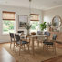 Dining Set - Tiburon Dining Table - Drifted Sand - Marco Dining Side Chair - Drift Wood Frame - Black Faux Leather