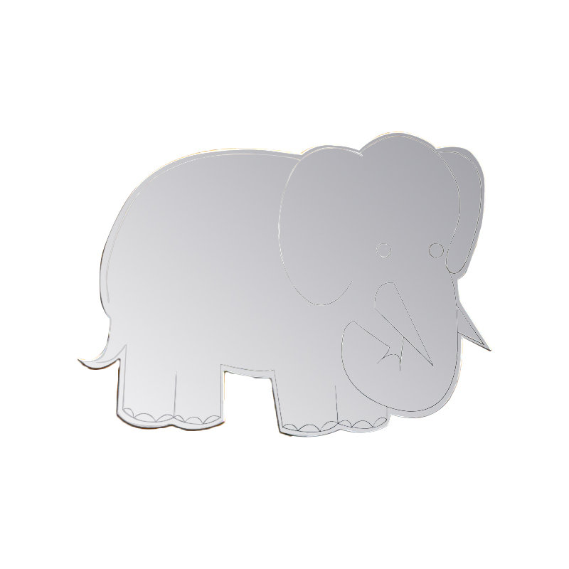 Flat Wall Mirror, 22 cm H x 30 cm W x 0.3 cm D