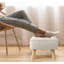 Petit repose-pieds avec rangement et repose-pieds en velours avec siège rembourré