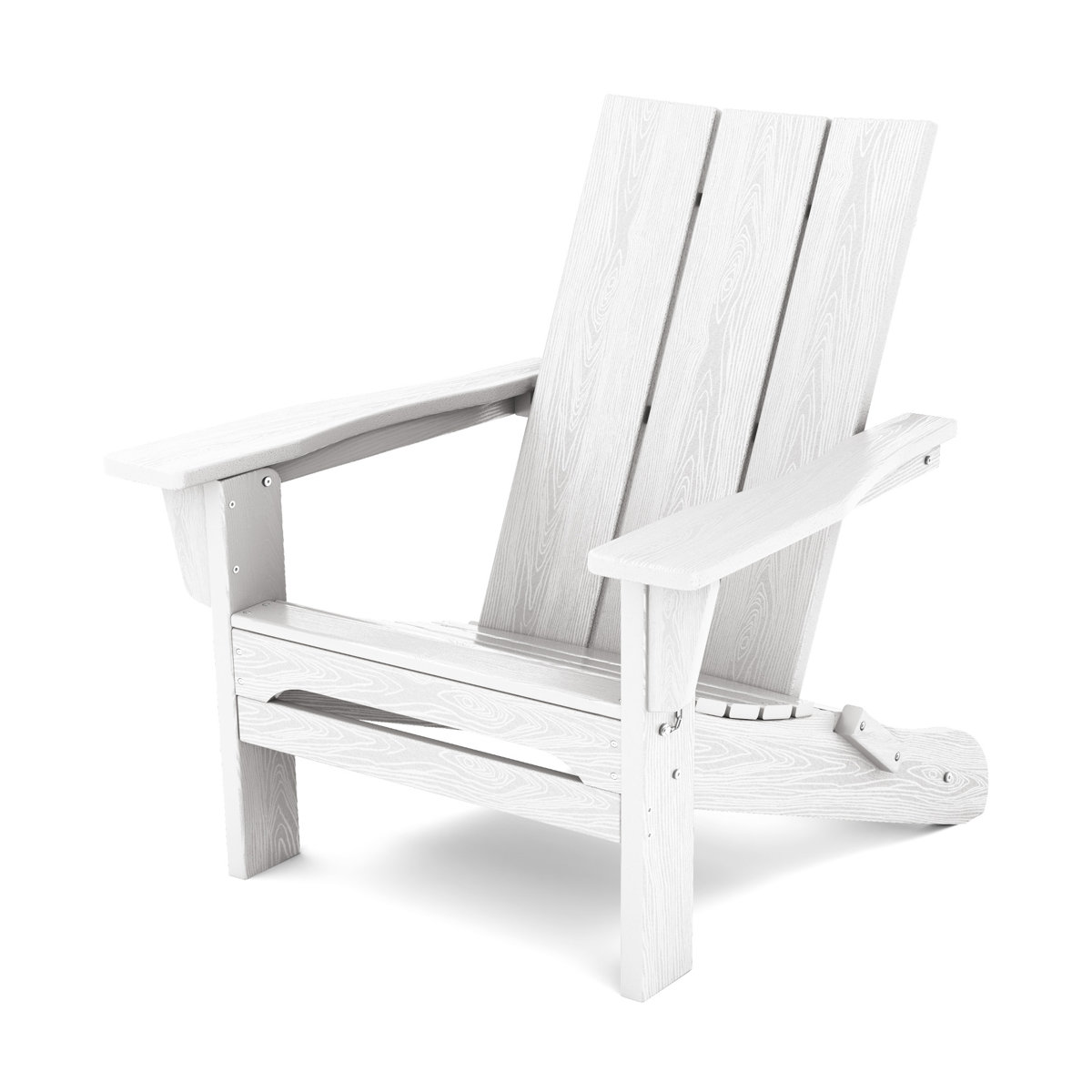 Kelly Clarkson Home Bruce HDPE Folding Adirondack Chair (White)