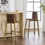 Tabouret de bar d'intérieur en bois Pari, finition noyer, ensemble de 2