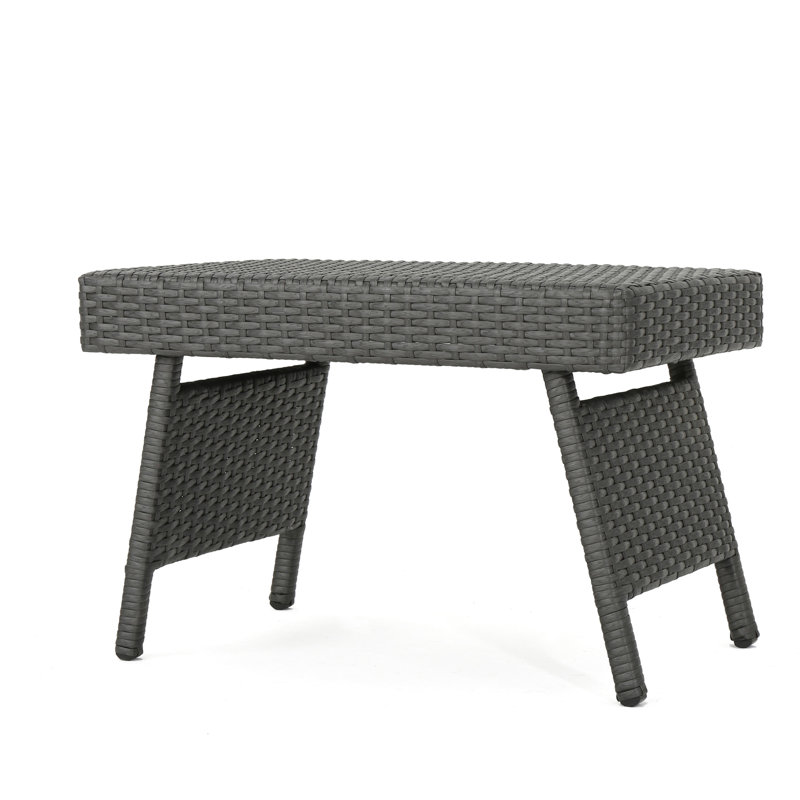 Table Pe Pe, grise et structure en fer, P 16 po x l 24 po H 15,75 po, sans assemblage requis Fabrication grise, 24 po x 16 po x 15,75 po, pour un style urbain
