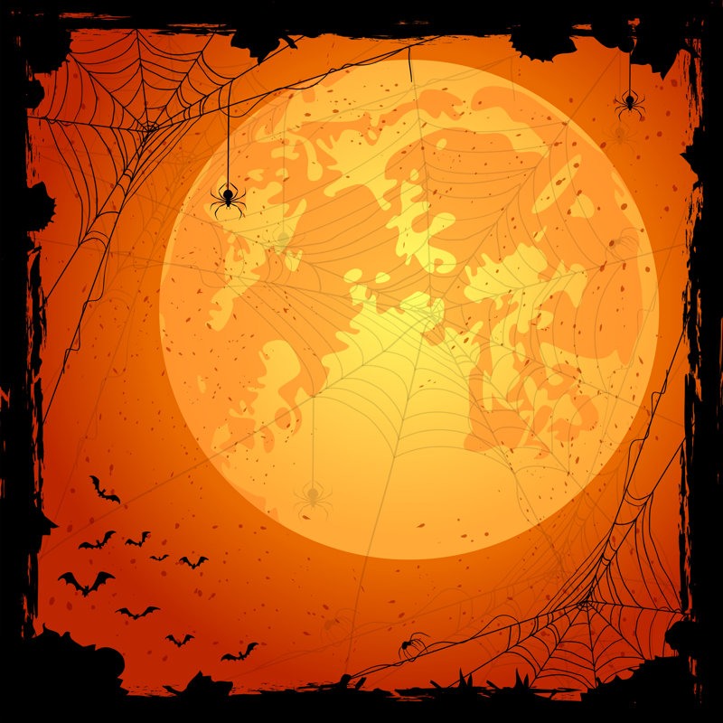 Owosso Orange Halloween Background - Wrapped Canvas Print, 51cm H x 51cm W x 3.8cm D