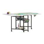 58.75'' x 36.5'' Foldable Sewing Table with Sewing Machine Platform and Wheels