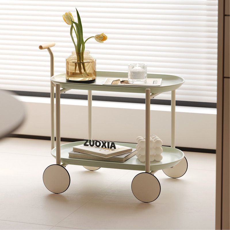 Lune chariot de rangement (vert) Nordic Internet célébrité chariot mobile cuisine simple tablette de rangement double canapé de salon
