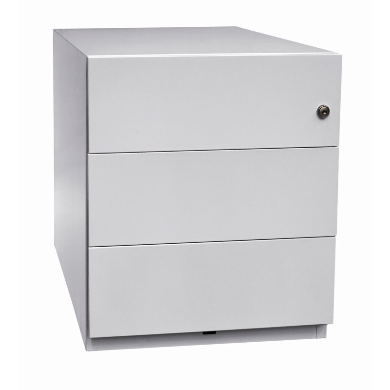 Note 42cm Wide 3 -Drawer Mobile File Cabinet, Light grey