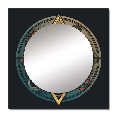 Glogau - Miroir géométrique carré moderne pour décoration murale