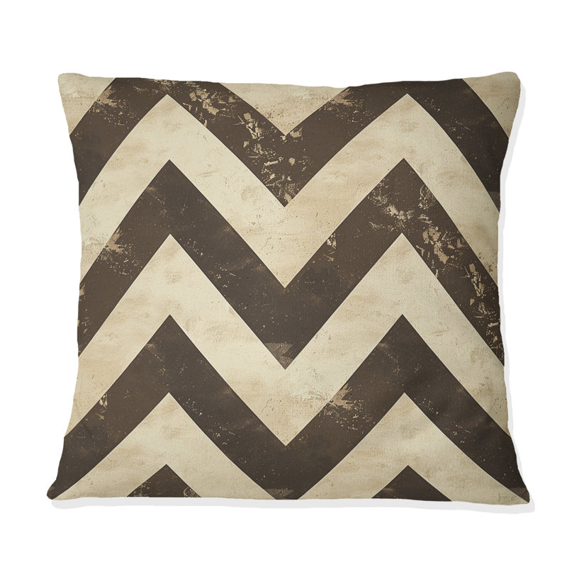 Coussin Chevron Delight I - Glam, H 16 po x l 16 po