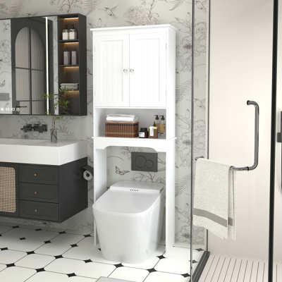 Space-Saving Bathroom Wall Cabinet with Adjustable Shelves