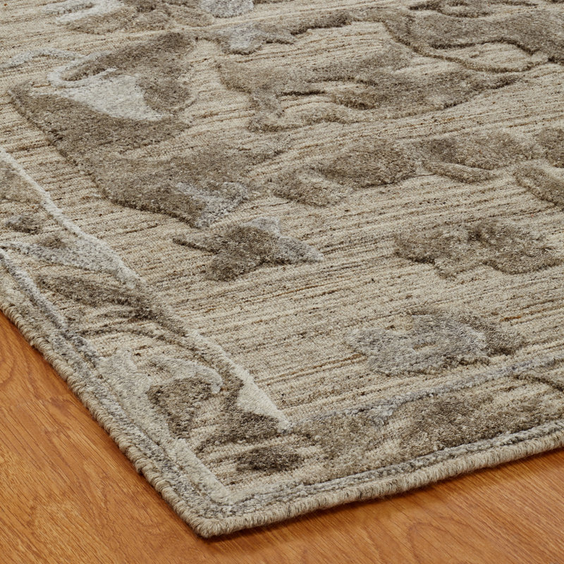 Tunley Oriental Area Rug in Brown, Rectangle 12' x 15'