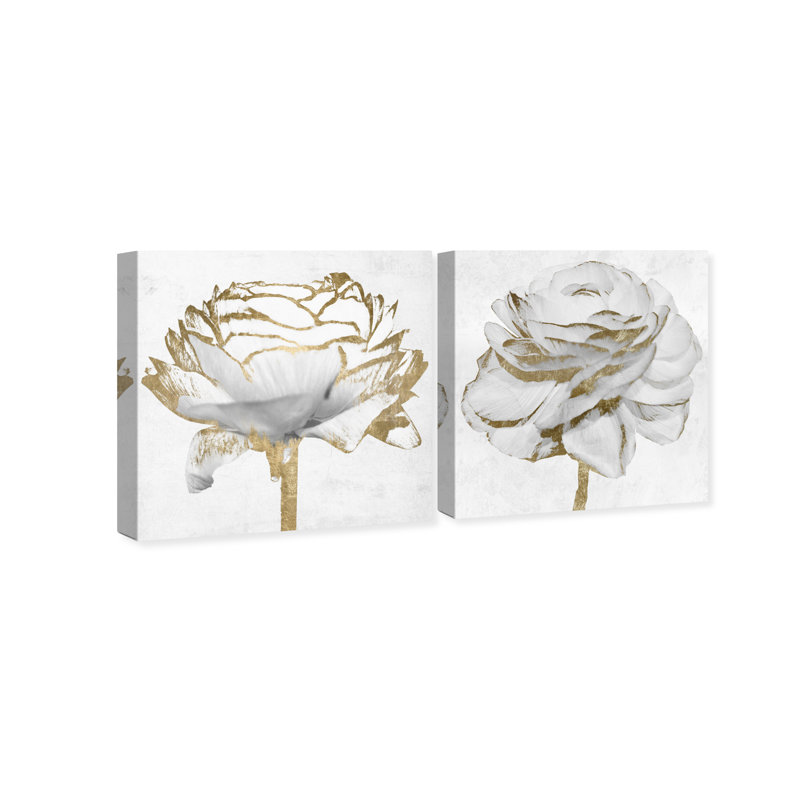 " White Peony Set " 2 - Pieces Painting Print
