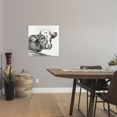 Tête de vache, art mural rétro rétro