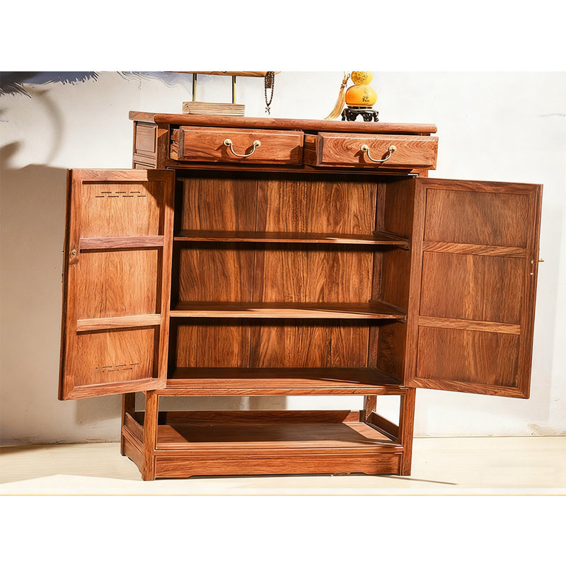 Nouvelle armoire à chaussures sculptée de style chinois