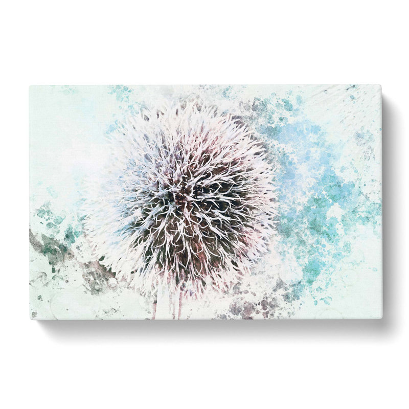 Globe Thistle in Abstract - Wrapped Canvas Painting Print, 60cm H x 91cm W x 3cm D