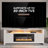 70" Modern Fireplace Tv Stand With Rgb Led Lights, Entertainment Center With Drawers, Cable Management, And Charging Ports For Tvs Up To 80", Black/white-726961796