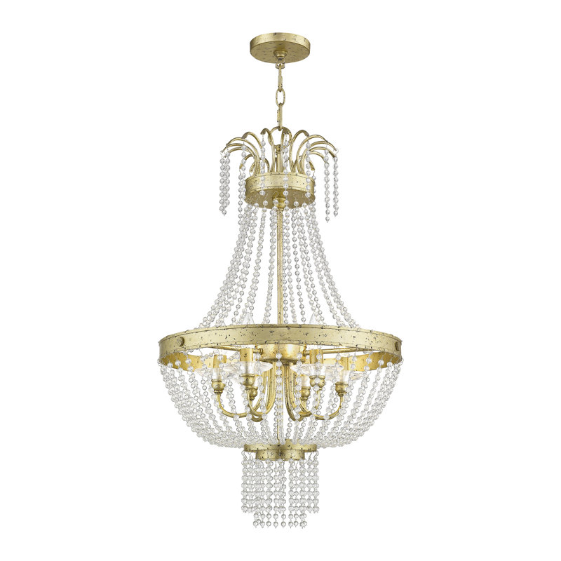 Rachedi 6 - Light Dimmable Empire Chandelier, Winter Gold