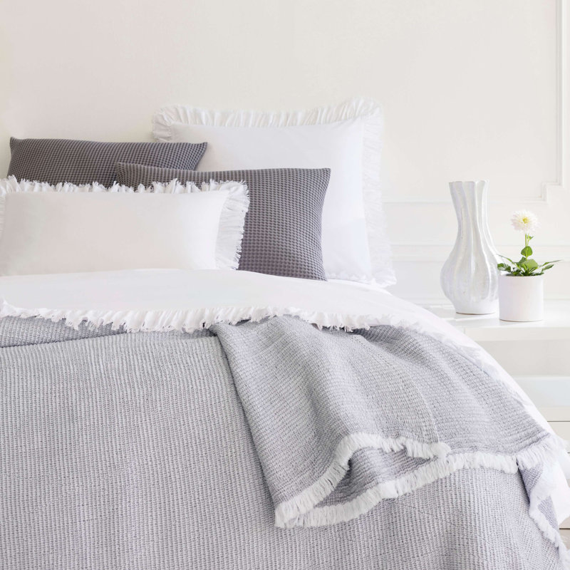 Hoyt Alabaster Full/Queen Woven Cotton Throw Blanket