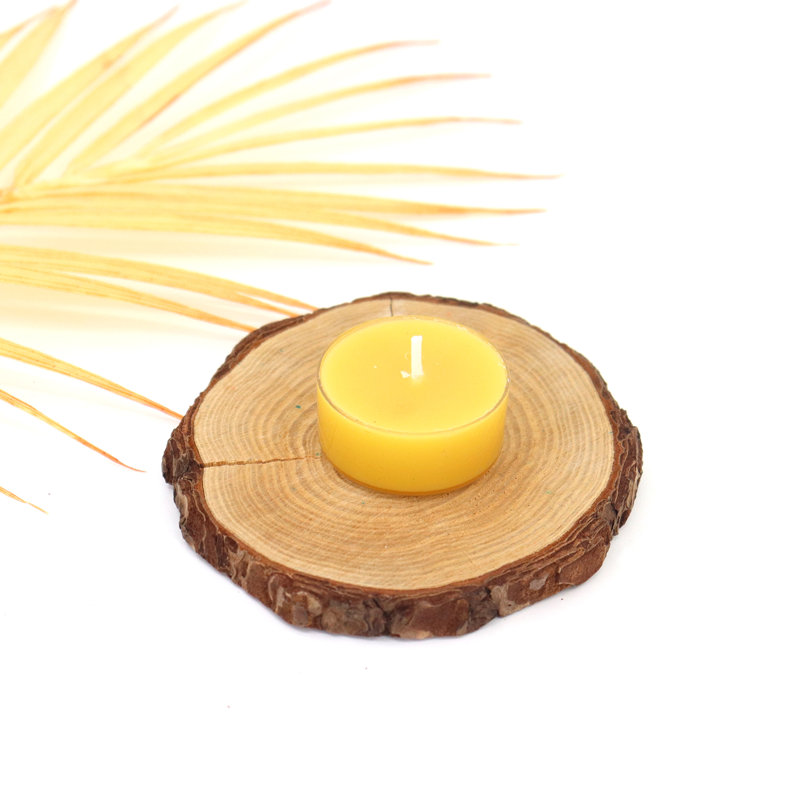 12-Pack Unscented Beeswax Tealight Candles,4 Hours Clean Long Burning