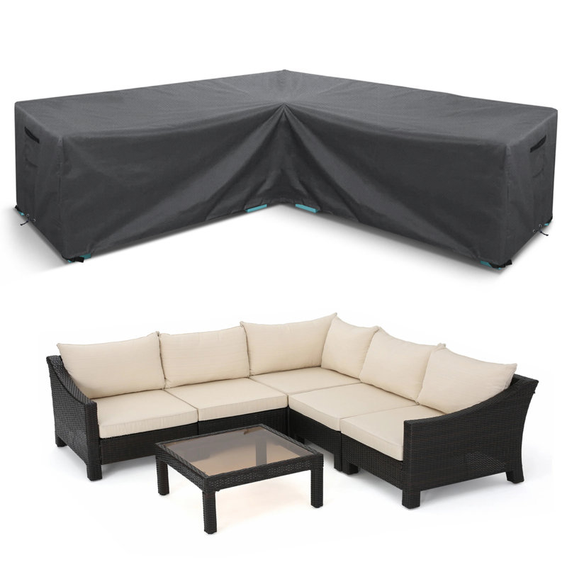 Waterproof Patio Sectional Sofa Cover, 31" H x 100" W x 100" D