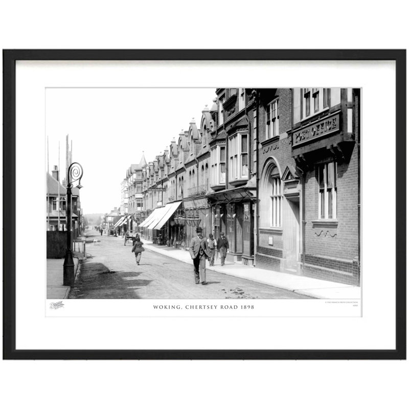 Woking, Chertsey Road 1898 by Francis Frith - Single Picture Frame Print, 28cm H x 36cm W x 2.3cm D