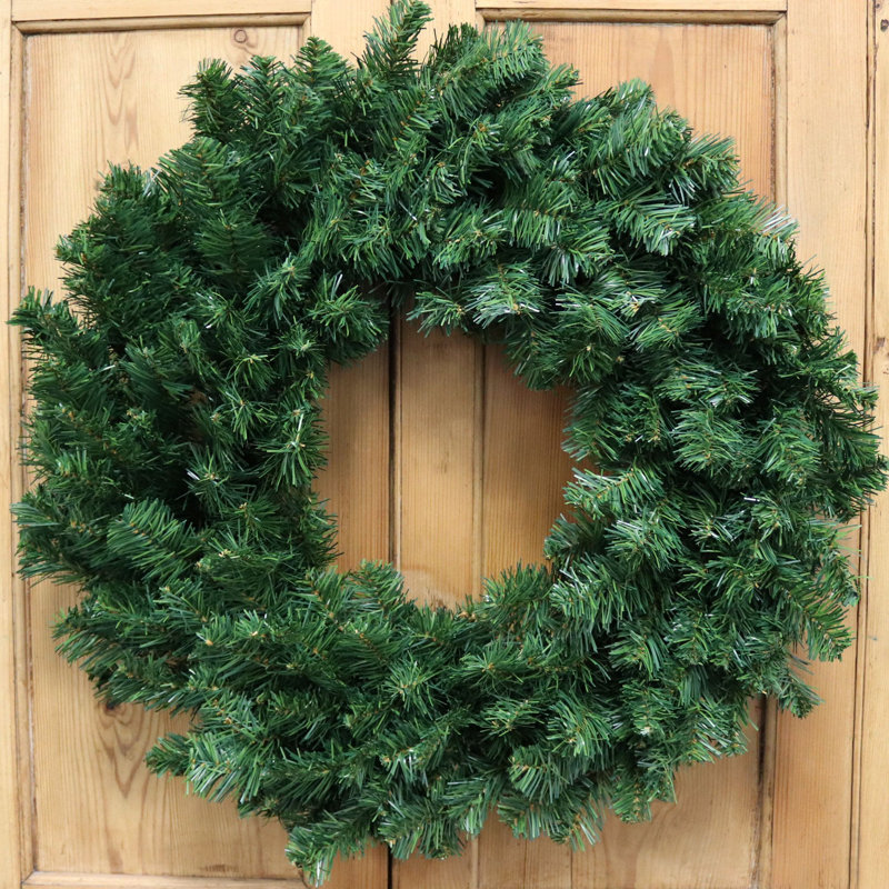 Couronne en épinette décorative en pin 16 po Northern Green - épinette artificielle réaliste avec aiguilles de pin réalistes, parfaite pour les fêtes, la porte d'entrée et les décorations de Noël