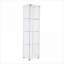 Armoires | Armoire de rangement vitrée à 1 porte et 4 tablettes | Structure en bois d'ingénierie | Finition blanc cassé | Contemporain | Salon