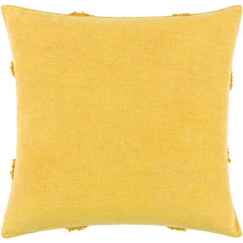 Sarah 20'' Peach Cotton Woven Square Pillow Cover