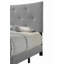 Grand lit Venacha en tissu gris